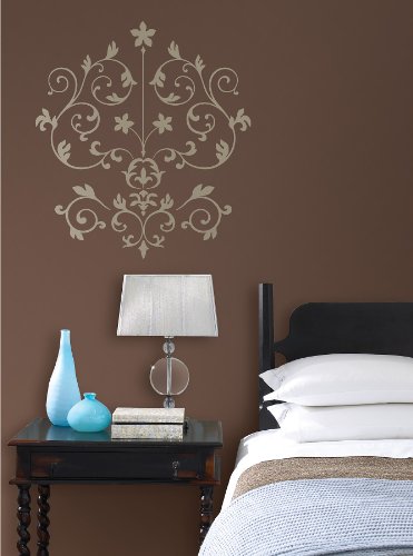 Brewster Wall Pops WPK99061 Peel & Stick Nouveau Damask Wall Art Kit, 2-Sheets