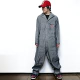 Dickies Coverall フィッシャーストライプ カバーオール（つなぎ）【Dickies（ディッキーズ）】（dk-4897）【A】 (M-REG（38-40）サイズ, フィッシャーストライプ)