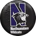 Northwestern University wildcats black tire cover, Size LARGE