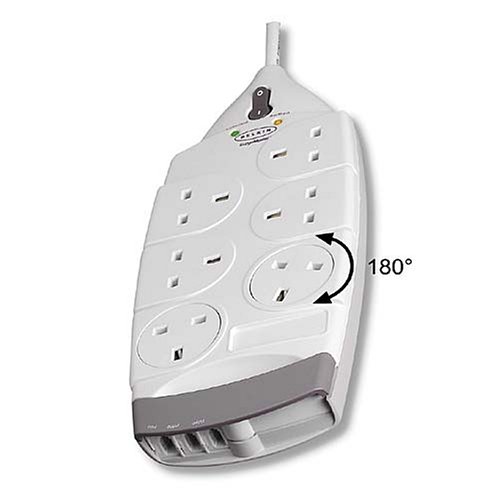 Childrens Toyshop  Electronics : Belkin Irish SurgeMaster, 6-Way, Tel/Fax/Modem Protection, 2m Cable