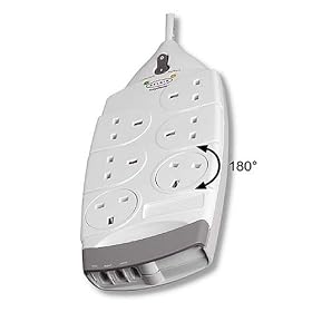 Belkin Irish SurgeMaster, 6-Way, Tel/Fax/Modem Protection, 2m Cable