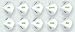 Set of 5 Dice - 10 Sided polyhedral - Word Portuguese Numbers