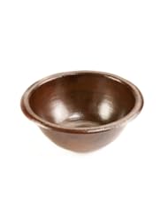 Home Improvement: Premier Copper Products LR14RDB Small Round Self Rimming Hammered Copper Sink, Oil Rubbed Bronze - Premier Copper Products