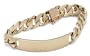 14k Yellow Gold 12mm Handmade Identification Bracelet, 8"