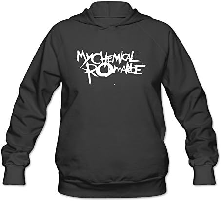 MCR My Chemical Romance Hooded Sweatshirts S Black For Women