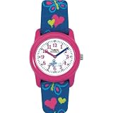 Timex Kids T89001 Hearts and Butterflies Stretch Band Watch