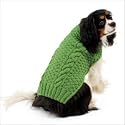 Chilly Dog Wool Cable Sweaters 100% wool Large Khaki