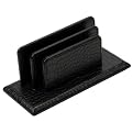 Crocodile /Fx Leather Mail Organizer - BLACK