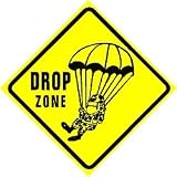 DROP ZONE paratrooper military soldier sign