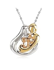 Family Embrace Tri-Color Necklace, 3 Children