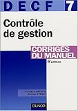 DECF, numéro 7 : Contrôle de gestion : Corrigés du manuel