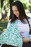 Belly Fish Nursing Cover and Pillow (Fall Leaves - Brown)