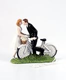 Weddingstar A Kiss Above Bicycle Bride and Groom Couple Figurine for Cakes