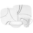 Corelle Simple Lines Square 16-Piece Dinnerware Set