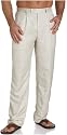 Cubavera Men's Single Pleat Linen Rayon Herringbone Pant