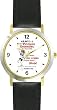 Habit 5 - Seek First to Understand (Spanish Text) - DELUXE TWO-TONE WATCH from THE 7 HABITS - WATCH COLLECTION BY WATCHBUDDY&reg; - Arabic Numbers - Black Leather Strap-Size-Women's Size-Small