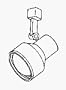 Cooper Lighting #P5021W Step Cylinder Track Holder