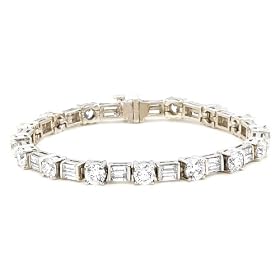 14k Choice of White or Yellow Gold Baguette and Round Diamond Tennis Bracelet... by Amazon.com Collection