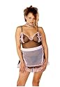 Dreamgirl Women's Plus Size  Parisian Maid Boxed Set Collection, Black/Pink,One Size Queen