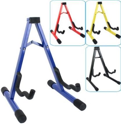 Taichuda Colourful Universal Folding A-Frame Electric Acoustic Bass Guitar Floor Stand Holder (Blue)