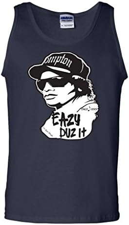 TeeWorlds Eazy E - Eazy Duz It - NWA. Mens Tank Top Medium Navy