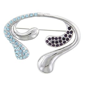 Curved Twist Brooches by 