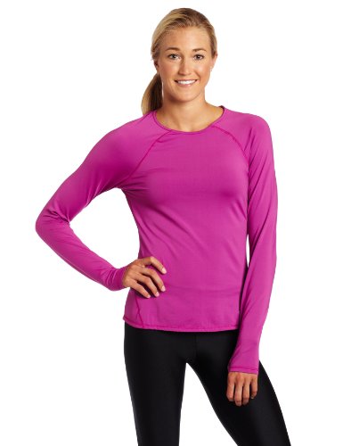 Brooks Womens Equilibrium Thermal Long Sleeve Shirt,Viola,X-Small