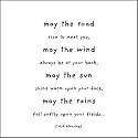 May The Road Rise To Meet You - Irish Blessing Black and White Magnet