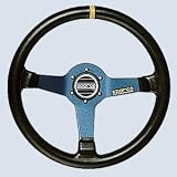 Sparco (015TMZA7) Monza Steering Wheels - Suede - Blue/Black