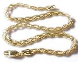 14k Braided Foxtail Ankle Bracelet