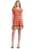 BCBGMAXAZRIA Women's Dasen Mixed Lace Shirt Dress