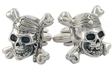 Pirate Cufflinks, Skull & Crossbones, Cufflinks, Sterling Silver, handcrafted