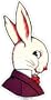 Fridgedoor Easter Bunny in Profile Magnet