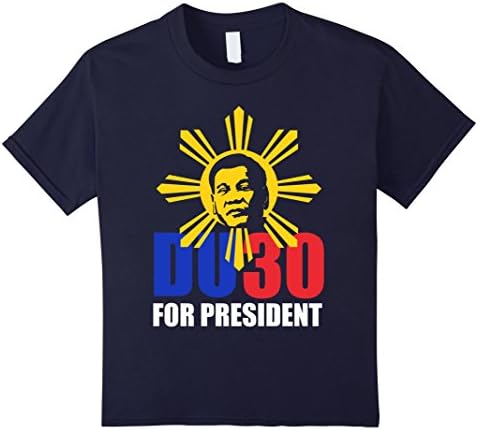 Kids Duterte t shirts, Duterte For President Philippines DU30 8 Navy