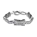 Sterling Silver Bali Inspired Filigree Rectangle Link Toggle Closure Bracelet, 7.5\