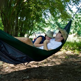 Camping Hammock - Double - Green/Gray by Hatteras Outdoors Camping Hammock - Double - Green/Gray by Hatteras Outdoors