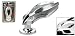 Amico Silvery Plastic Car Logo Badge Emblem with Rhinestones