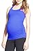 CLOYA Maternity Long Racerback Tank Top (S, Blue)