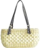 Straw Studios Double Handle Basket Bag Straw Bags