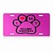 Icelandic Sheepdog Dogs Dog Dogs Pink Animal Metal License Plate Wall Sign Tag