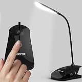 Zekpro Desk Lamp [SMART TOUCH] - Table Reading Light USB Touch Sensitive LED Table Lamp For Books Bedside, Floor, Living Room, Bedrooms Kids Elderly Best Portable Dimmable Desk Study Lamp [Black]