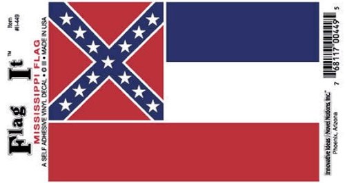 Mississippi Flag Decal 3-1/2 IN. x 5 IN.
