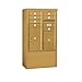 Salsbury Industries 3910DX-07GFP Front Loading/Ada Height Compliant Free Standing Horizontal 4C Mailbox Gold