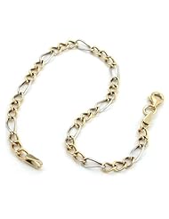 Figaro curb chain 9k gold
