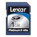 Electronics : Lexar 1 GB Platinum II 60X SD Card ( SD1GB-60-664 ) (Retail Package)