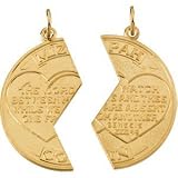 Mizpah Medal and Steel Curb Chain, 18 & 24