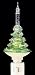 Christmas Tree Glitter Bubble Night Light 7"