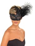 Loup noir avec paillettes argent�es e...