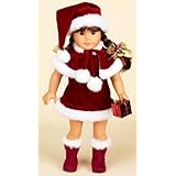 Christmas Outfit, Complete with Boots and Accessories. Fits 18' Dolls like American Girl®