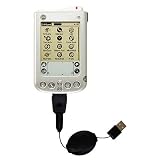 Gomadic for the PalmOne palm i705 - Retractable USB Cable for the PalmOne i705 with Power Hot Sync and Charge capabilities - Gomadic Brand w/ TipExchange Technology